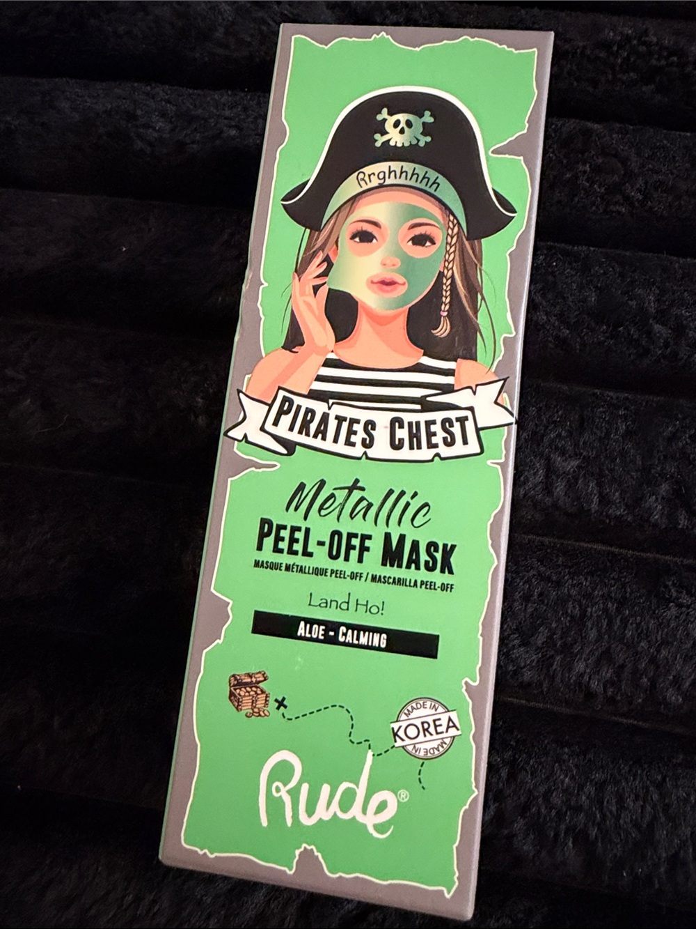 RUDE Pirates Chest Metallic Peel-Off Mask in Bright Green